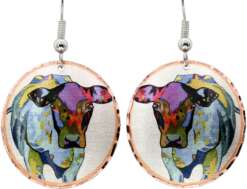 Colorful Cow Earrings