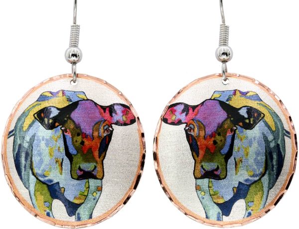 Colorful Cow Earrings