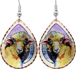 Farm Animal Jewelry, Sheep Earrings
