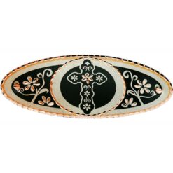 Floral Cross Hair Clips with Black Background