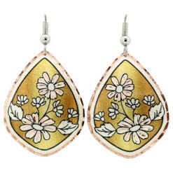 Golden Color Flower Earrings