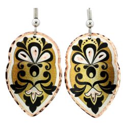 Floral Earrings With Golden Color