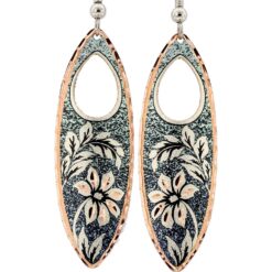 Long Teardrop Flower Earrings