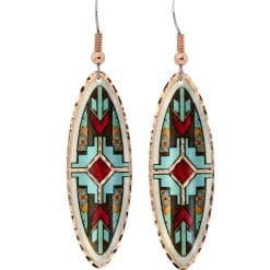 Teardrop Unique Native American Earrings - Handcrafted Copper Earrings (SJ-14)