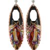 Arrowhead Rainbow Horse Earrings, Art Jewelry