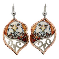 American Eagle Filigree Earrings, Unique Art Jewelry