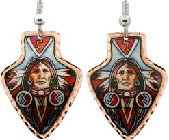 Arrowhead Native American Indian Chief Earrings