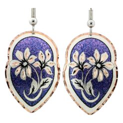 Dazzling Purple Flower Earrings