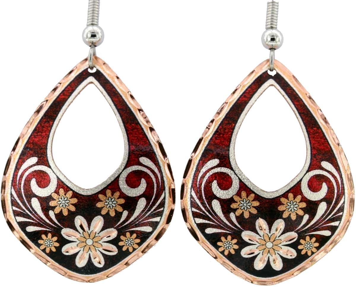 Red Flower Earrings Red Flower Earrings