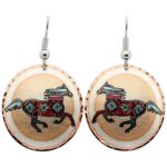 American Indian Painted Pony Earrings