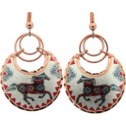 Southwest Native American Painted Pony Earrings