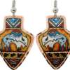 SW Native American Arrowhead Buffalo Earrings