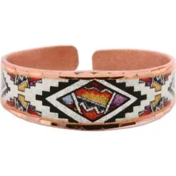Handmade Colorful Southwestern Native Indian Adjustable Copper Ring