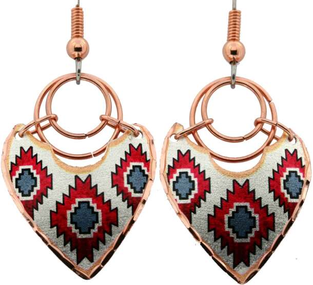 SW Native American Dangle Earrings, Art Jewelry