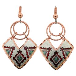 Native Earrings Crafted by Hand Using Copper and Copper Wires