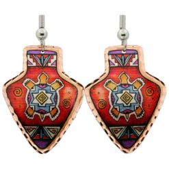 Southwestern Native American Turtle Arrowhead Earrings