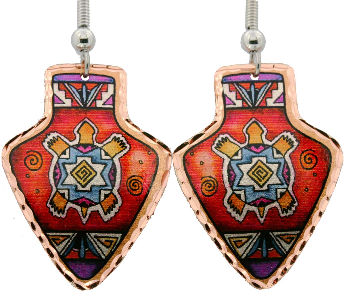 SW Turtle Arrowhead Earrings SW Turtle Arrowhead Earrings