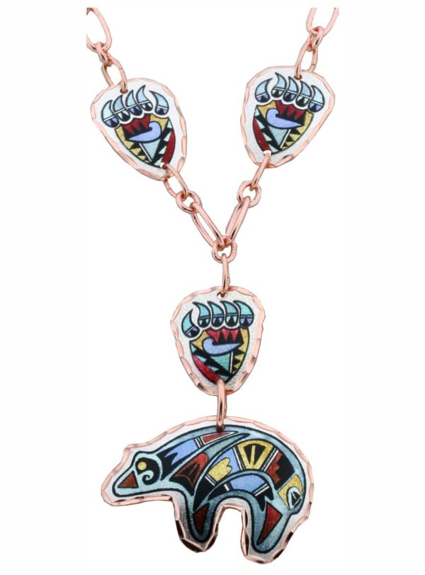 SW Native Bear and Bear Paws Necklaces