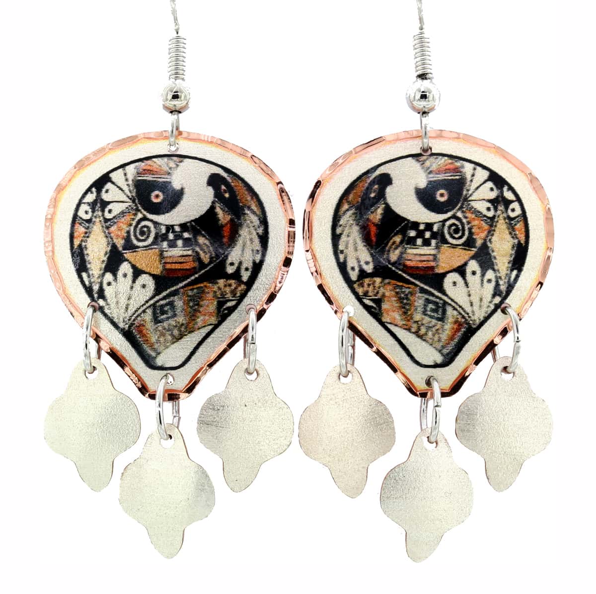 SW Native Pueblo Art Dangle Earrings SW Native Pueblo Art Dangle Earrings