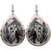 Beautifully Detailed White Spotted Horse Earrings