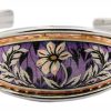 Wire Bracelets Handmade in Flower Design in Purple Color