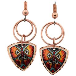 Charming Colorful Dragonfly Triangle Wire Copper Earring
