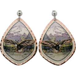Mountains and Flying Eagle Earrings