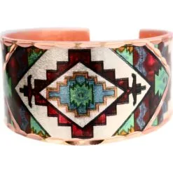 Handmade Colorful Southwestern Native Indian Adjustable Copper Ring