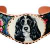 Dog Bracelets,  Black & White Cocker Spaniel Bracelets