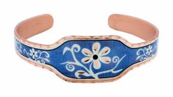 Flower Bracelets with Radiant Blue Background