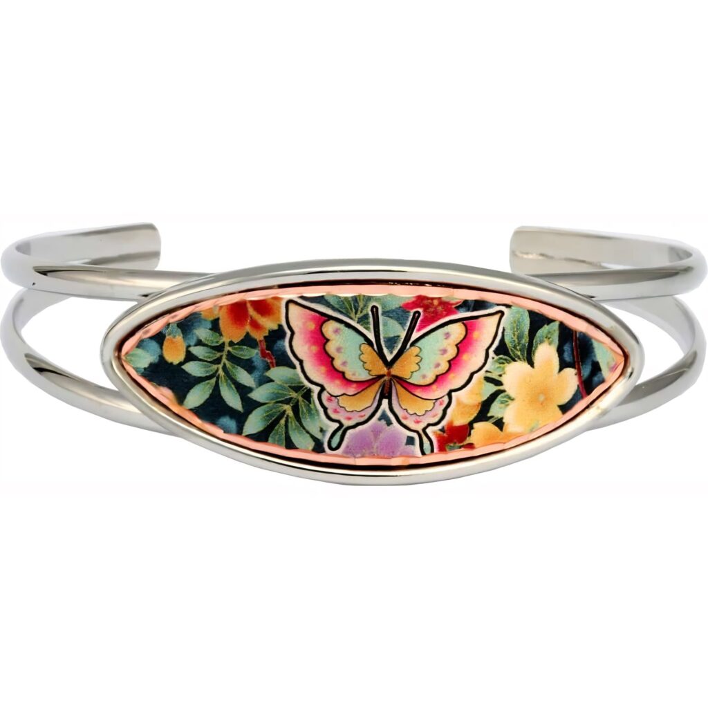 Wire Butterfly Bracelets Created in Colorful Design