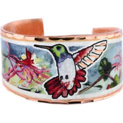 Hummingbird Rings Handmade in Colorful Flowers and Hummingbird Design