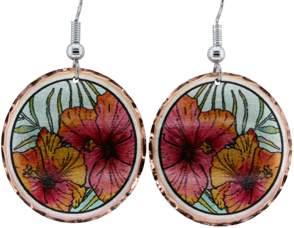 Hibiscus Flower Earrings Designed by Jo Lynch Hibiscus Flower Earrings Designed by Jo Lynch