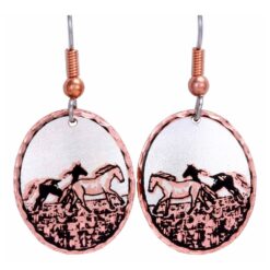 Copper Horse Earrings