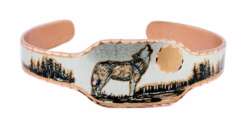 Howling Wolf Cuff Bracelet