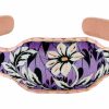 Purple Flower Cuff Bracelet
