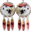Siamese Cat Dangle Earrings
