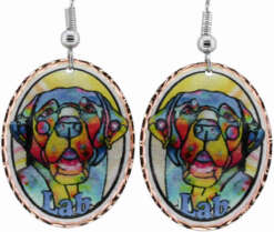 Whimsical Lab Dog Earrings Designed by Jo Lynch