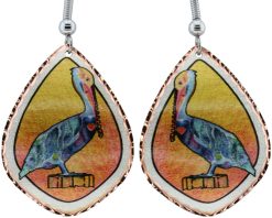 Whimsical Pelican Bird Earrings