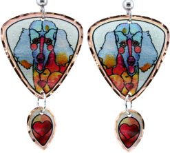 Whimsical Poodle Dog Earrings
