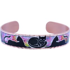 Cat Bracelet in Cat Silhouettes and Colorful Background Colors