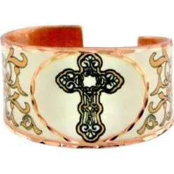 Handmade Christian Cross Adjustable Copper Ring