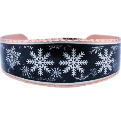 Black Background Snowflake Bracelet