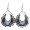 Teardrop feather earrings