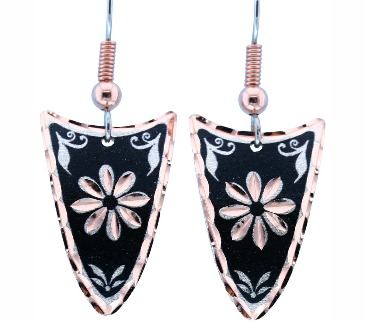 Handmade Flower Copper Earrings Handmade Flower Copper Earrings