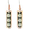 Rectangular Magnolia Earrings