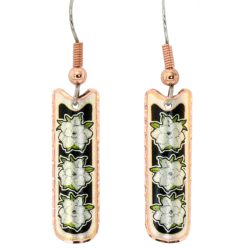 Rectangular Magnolia Earrings