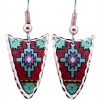 Red & Turquoise Native Earrings