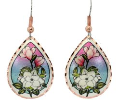 Teardrop Magnolia Earrings