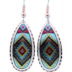 Teardrop colorful native earrings